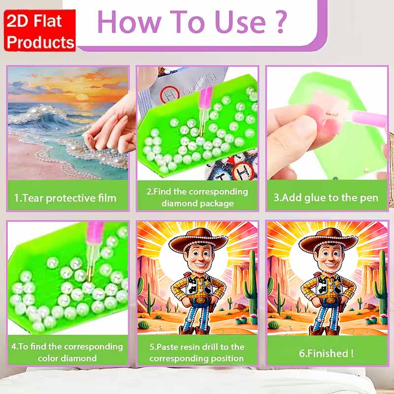 Disney Pearl Art Woody the Cowboy Pearl Art Painting Kit  Creative Gift for Adults Beginners Unique Home Wall Decor
