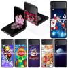 Роскошный чехол для Samsung Galaxy Z Flip 4 3 5G Черные жесткие ПК чехлы для телефона Модная задняя крышка ZFlip Funda С Рождеством Христовым Накладка Capa