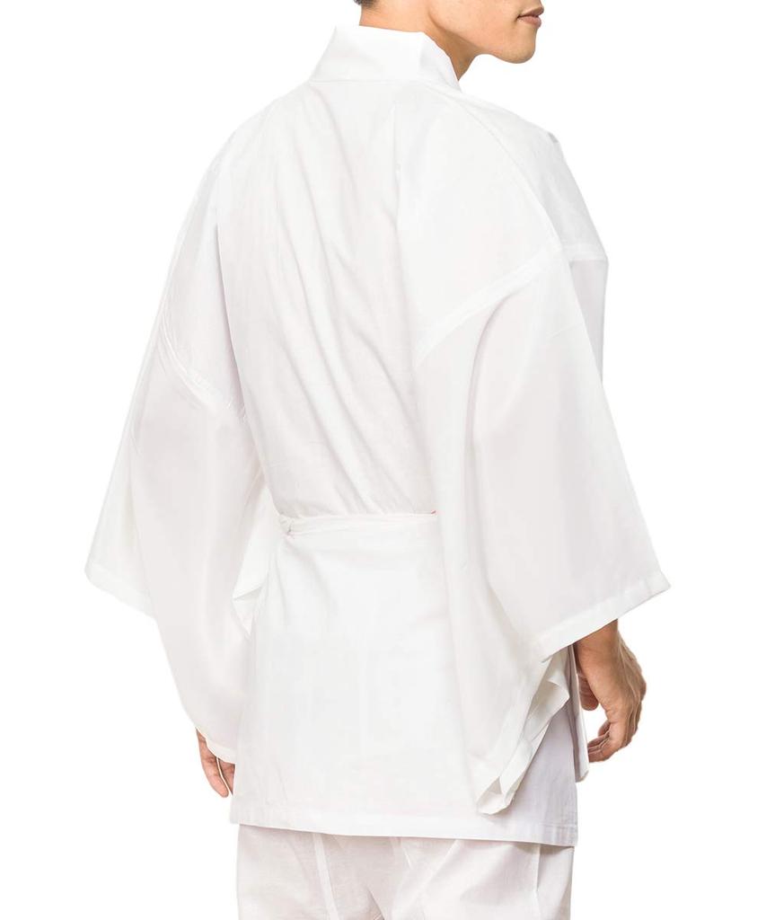 [KYOETSU] Полумайка, Стирающаяся, Нижняя рубашка, С полуворотником, Мужская (М, Белый)