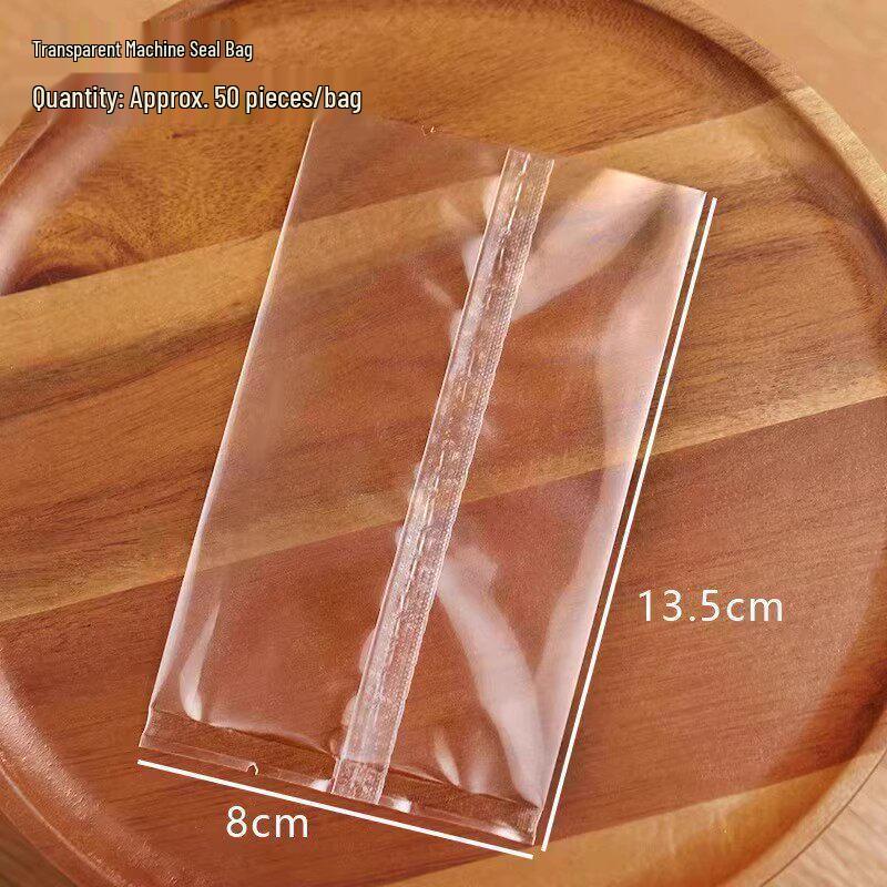 2026 Year of the Horse New Year Cookie Bag with Creative Card Header - Transparent Snowflake Design for Candy & Crisp Packaging