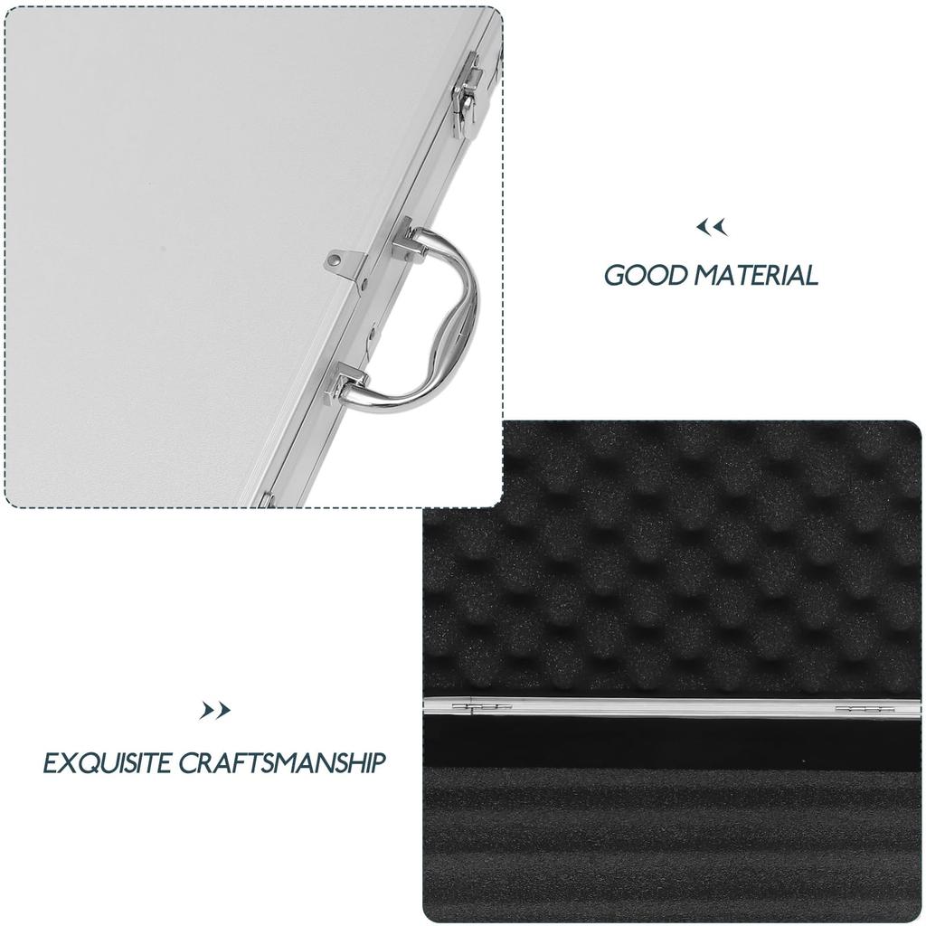 FRCOLOR Алюминиевый кейс для инструментов Ящик для инструментов Алюминиевый кейс Ящик для инструментов Ящик для хранения инструментов Ящик для аксессуаров Белый (3728.57.5см)