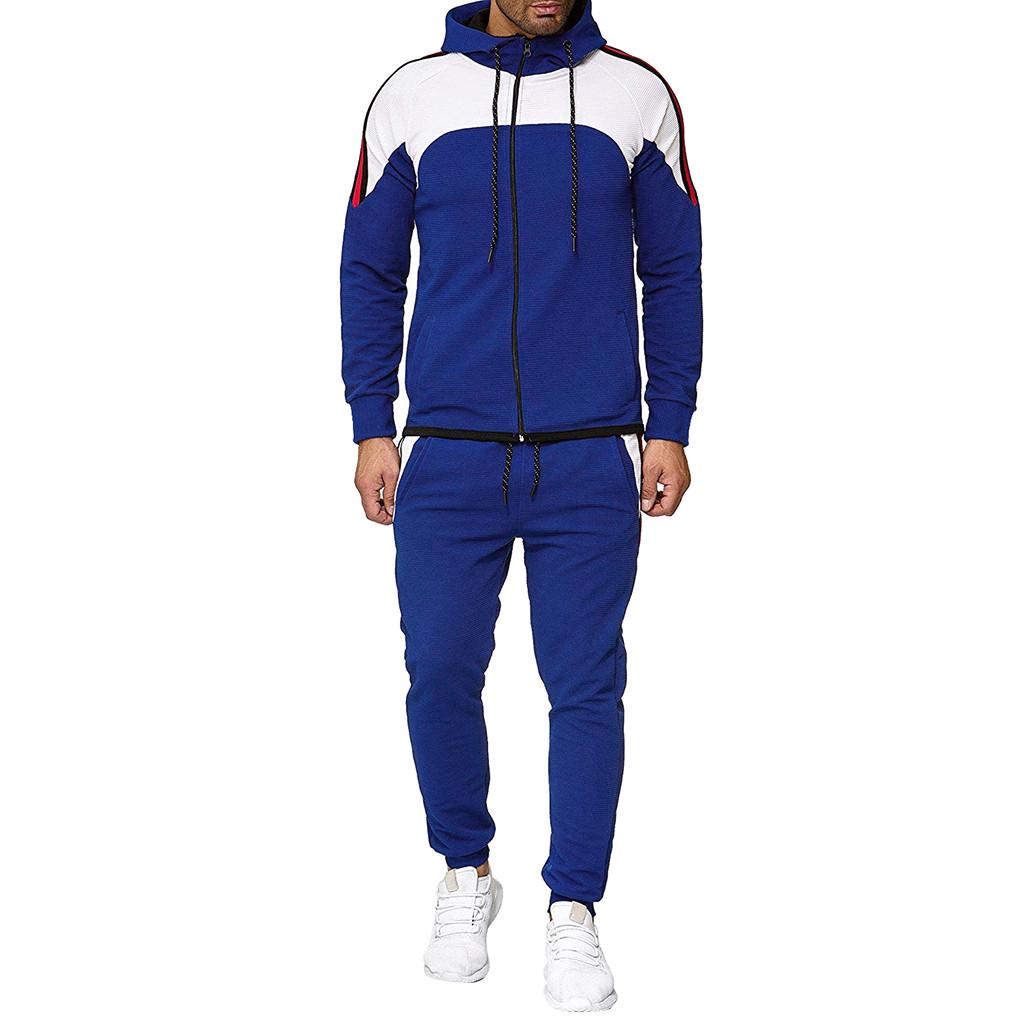 Мужская осенняя градиентная толстовка на молнии с принтом, верхние брюки, комплекты спортивного костюма, спортивный костюм