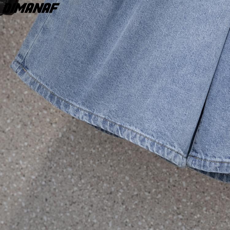 DIMANAF 2022, весенние джинсы, короткие брюки, женские свободные повседневные хлопковые джинсовые брюки оверсайз, женские повседневные женские брюки, шаровары