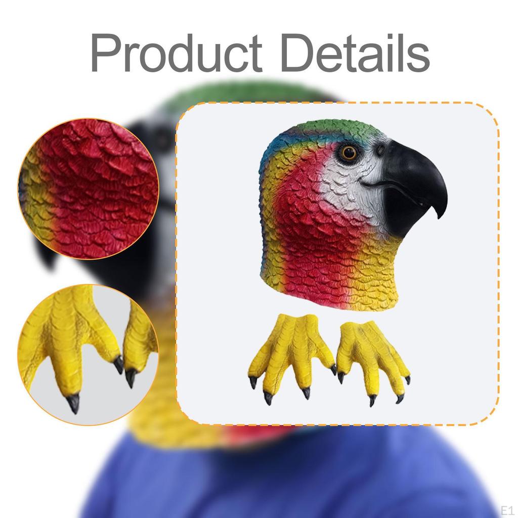 Перчатки Когти Попугая Полная Голова для Декора Карнавал Косплей Мероприятия Вечеринка