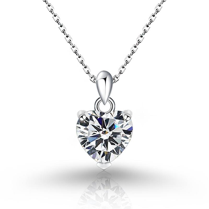 Серебряное ожерелье S925 с двойной цепочкой и подвеской «Вечное Сердце» для женщин, цепочка на ключицу, роскошный ювелирный подарок
