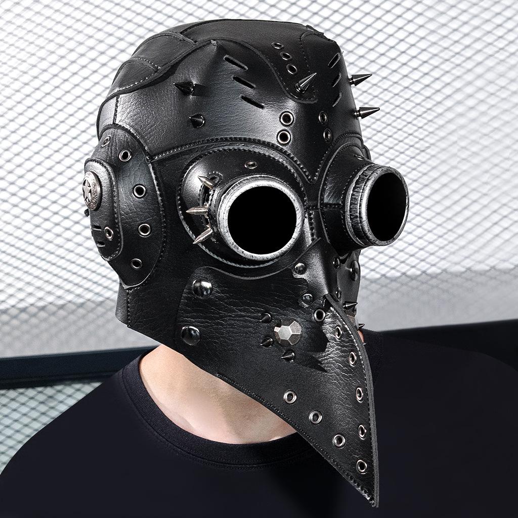 Vintage Steampunk Style Crow Beak Mask Cosplay Party Headgear Halloween Props