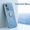 Luxury Plating Ring Holder Soft Silicone Case For Xiaomi Redmi Note 11 Pro 10 10T 10S 9S 9 8 7 9T 9A Poco M3 X3 NFC F3 GT Lens Protection Stand Cover