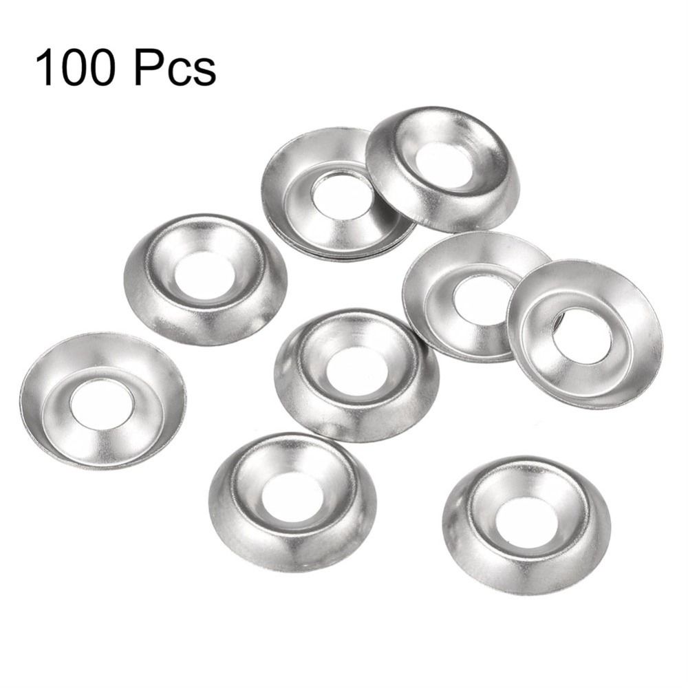 100 шт. #6 #8 #10 #12 Чашечные шайбы из нержавеющей стали 304 для винтовых болтов с потайными шайбами