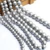 Матовые матовые польские посеребренные круглые бусины из гематита для изготовления ювелирных изделий 15 дюймов 2/3/4/6/8/10 мм