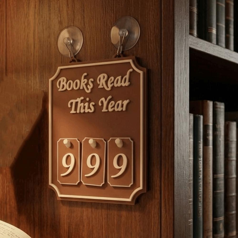 Подвесная книжная полка для 3D-печати Настольная книжная полка Книжный декор Трекер чтения за год Книжный трекер на этот год Пластиковое управление планом чтения
