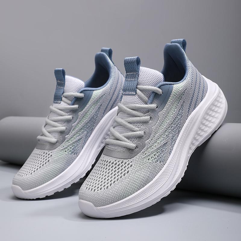Fashion Women's Platform Training Lightweight Jogging Anti Slip Thick Sole Sports Wear-resistant Men's Casual Tennis Shoes Large Size