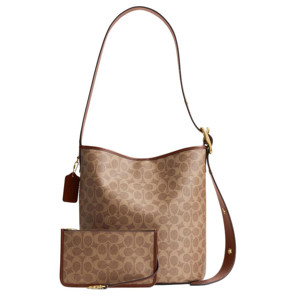 COACH Bleecker Artificial Leather Bucket Bag, Shoulder Bag Large Women's Monogram Color CCT55-B4N4