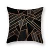 45X45CM Luxury Gold Black Pattern Decorative Irregular Geometric Pillowcase Marble Stripe Design Wedding Bedding Home Decor
