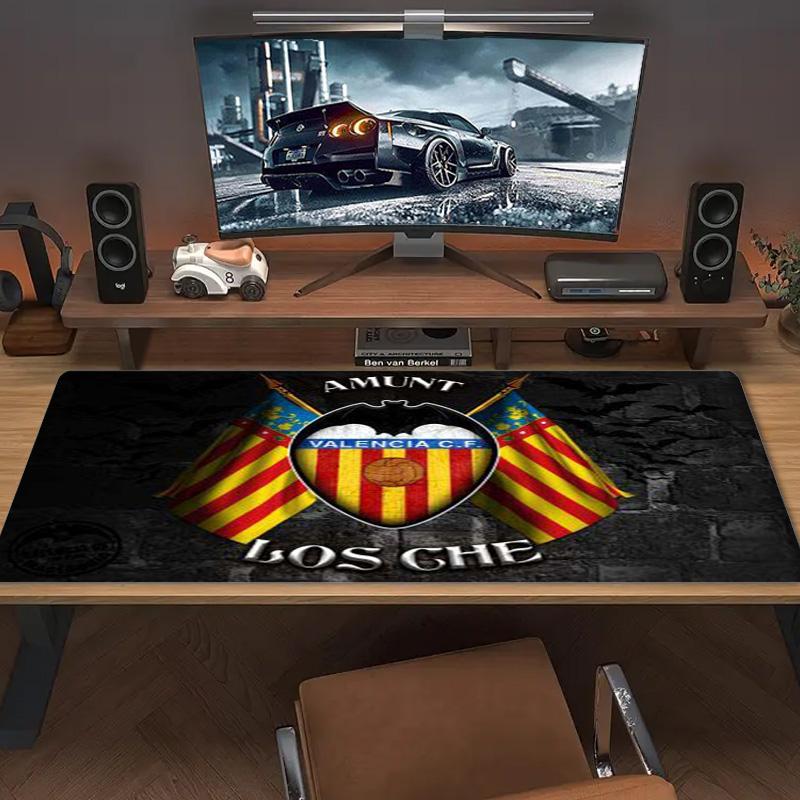 Valencia CF Logo Color Mouse Pad Large Gaming Table Cushion Non-slip Laptop Tablet Big Mousepad XXL Mat Mini PC Playmat With Lock edge