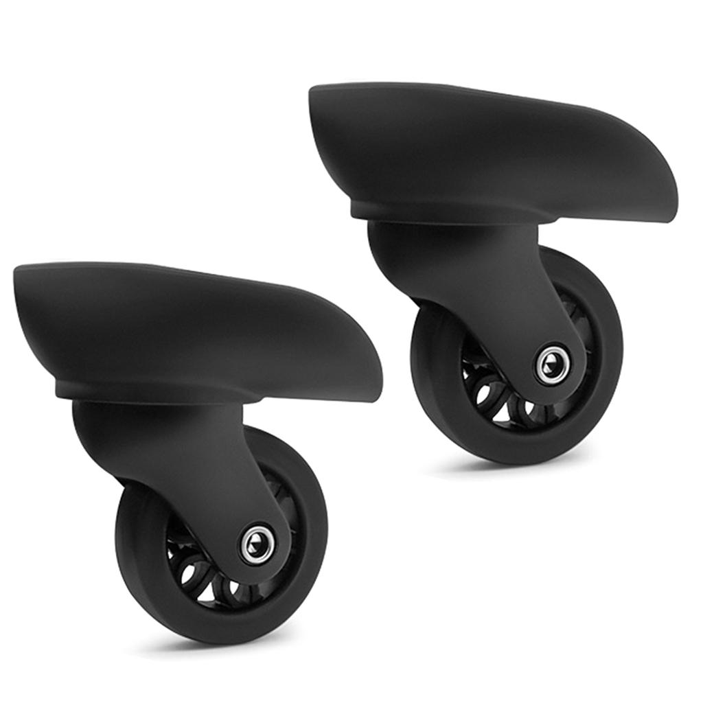 2 шт. сменные роликовые колеса для тележки, сверхпрочные роликовые колеса для багажной коробки, чемодана, поворотные на 360 градусов, бесшумные колеса