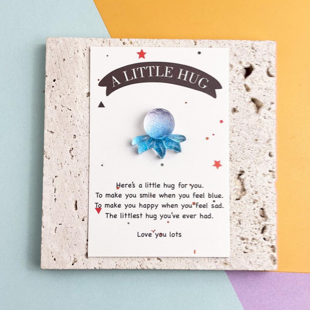 DIY Ocean Wind Animal Series Симпатичные сверкающие крабы для украшения аквариума с градиентом Карманные объятия Благословенная открытка 1 шт.