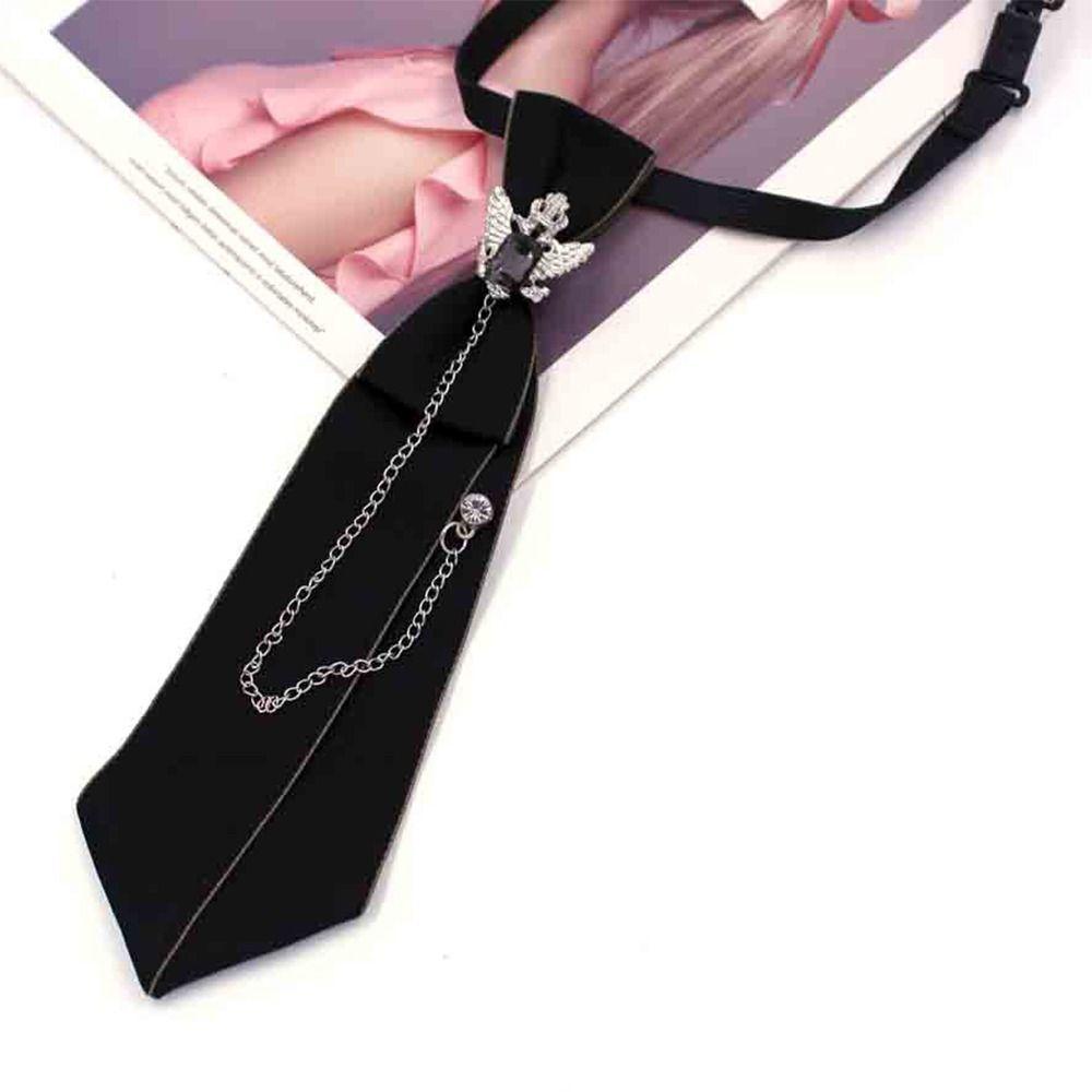 Punk Jewelry Bowtie Crystal Pendant JK Shirt Decoration Fashion Cravat Men Women