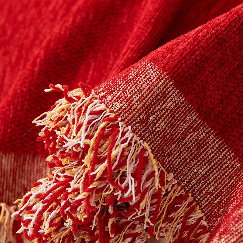 Чехол для дивана с защитой от царапин, ткань, полное покрытие, одеяло для дивана, шарф, китайская шикарная подушка для празднования Нового года, дивана