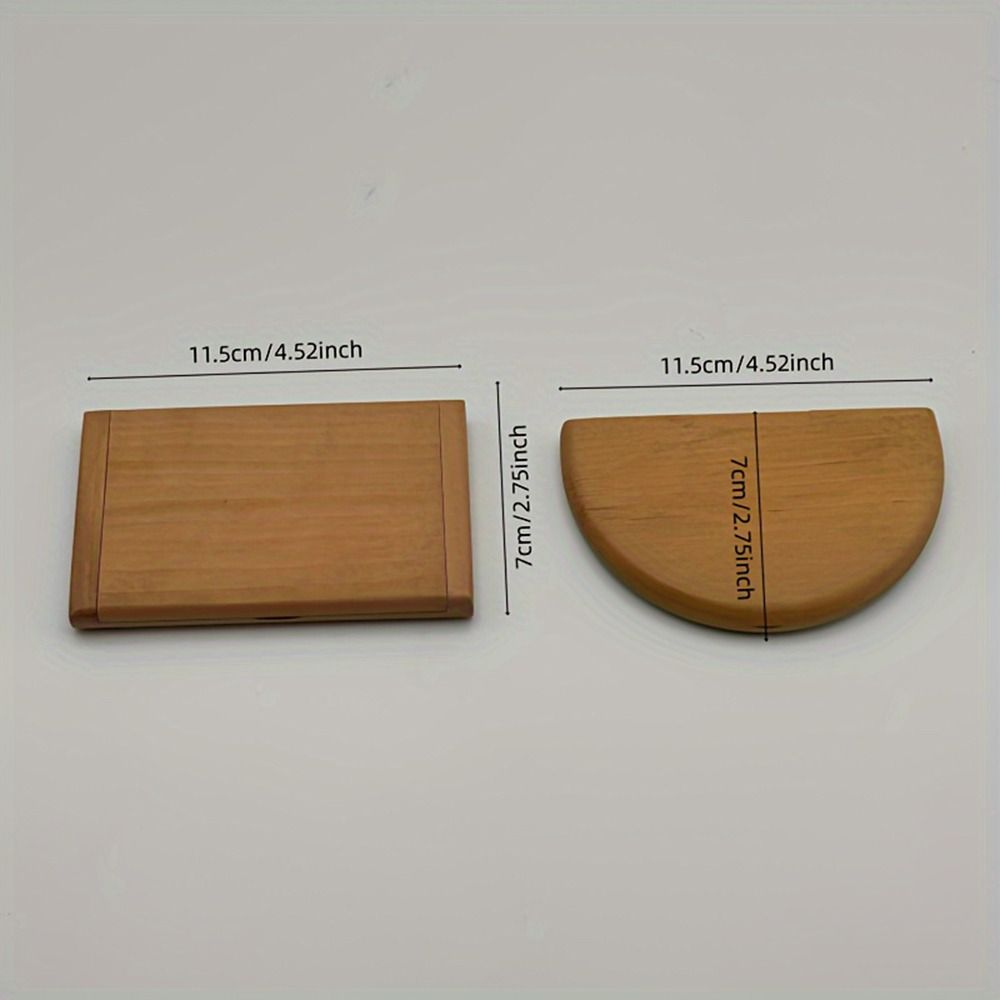 2 in 1 Wooden Comb Mirror Set Peachwood Makeup Mirror Portable Folding Mirror Travel & Home Decor