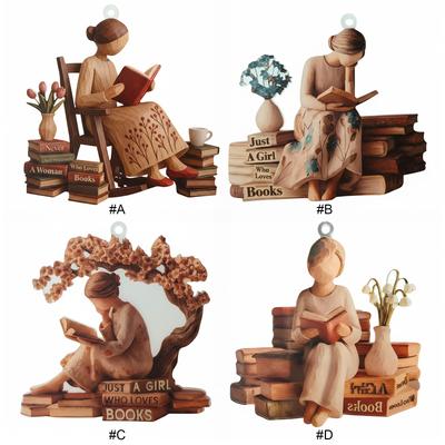 Акриловая плоская 2D Игрушка 'Просто девушка, которая любит книги' Елочная игрушка Игрушка для книголюбов Подарки для книголюбов
