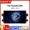 Android 14 Автомобильное радио для Suzuki SX4 2006 2007 2008 2009 2010 - 2014 Qualcomm Wireless Carplay Авто Мультимедийный Плеер Навигация