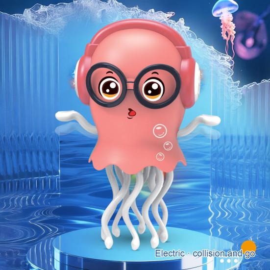 Электрическая танцующая игрушка-осьминог Электрический ползающий осьминог со светодиодной подсветкой и музыкой Автоматическая скручивающаяся и вращающаяся игрушка-питомец для кошек и детей