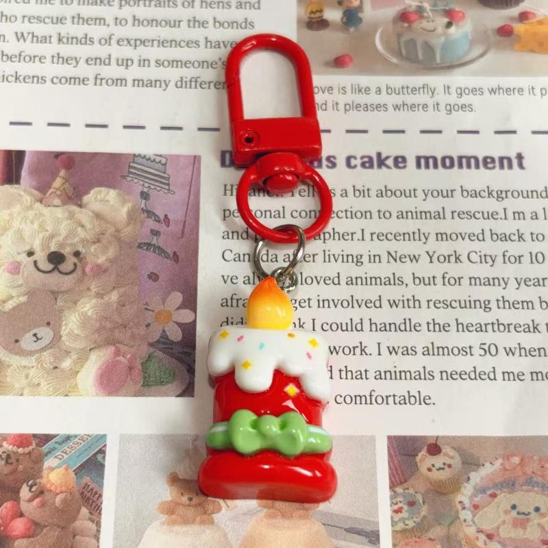 Cute Cartoon Christmas Pendant Santa Claus Tree Snowman Keychain Car Key Ring Backpack Decoration Accessories Children Gifts