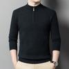 Young and Middle-aged Men's New Spring and Autumn All-wool Long-sleeved Sweaters, Slim and Handsome Bottoming Shirts