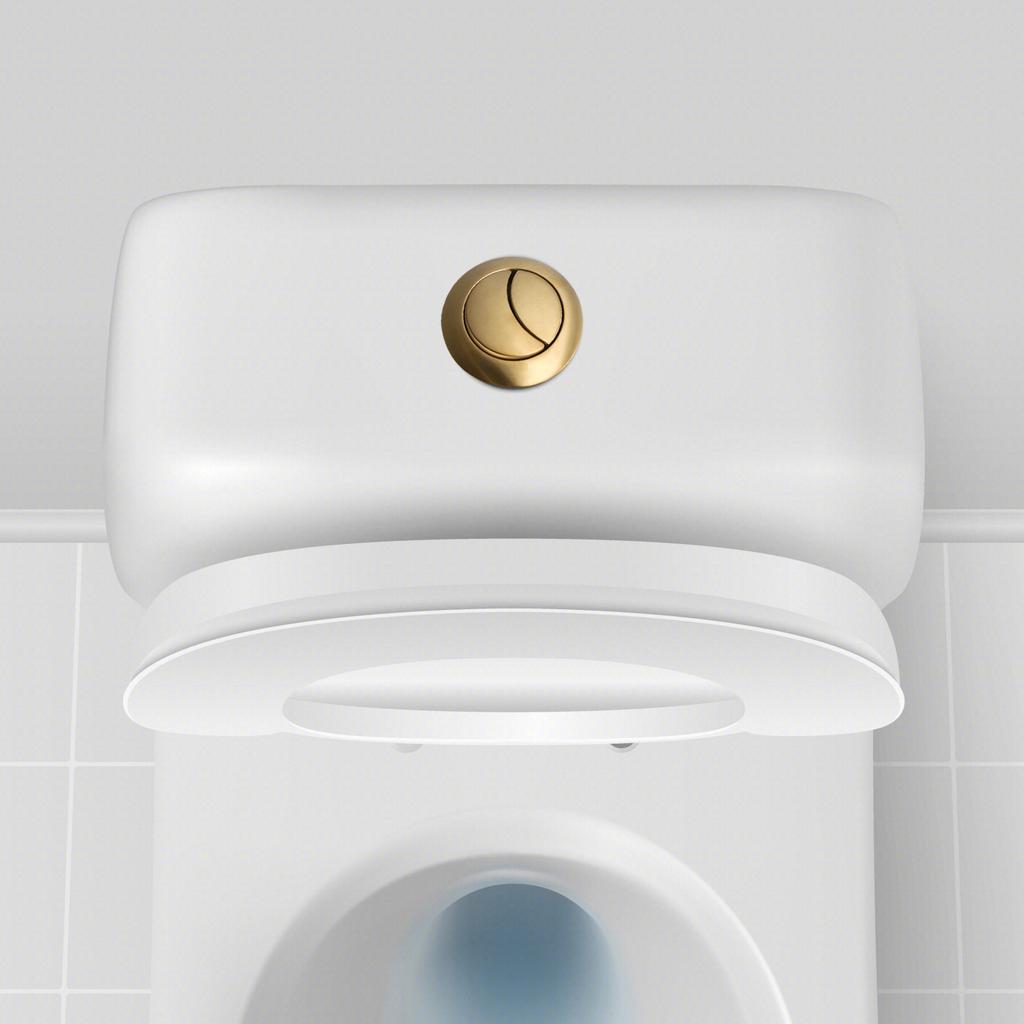 Compatible 38mm Brushed Brass Gold Toilet Flush Cistern Button for Renovations