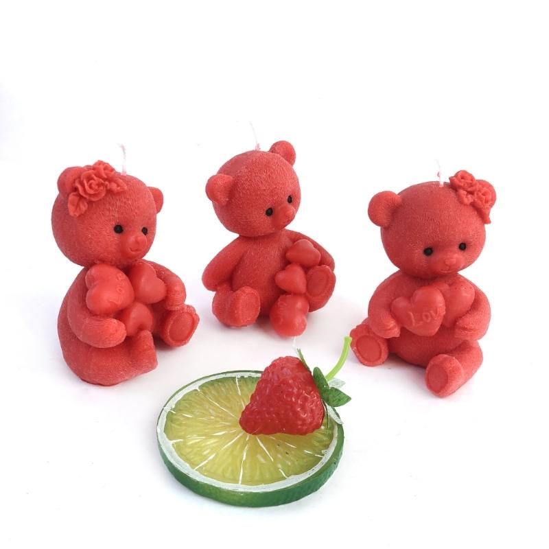 Формы медведя, силиконовая форма, восковая форма для свечей ручной работы, прочные формы для эпоксидной смолы, формы для ароматерапии/ароматов, формы для литья