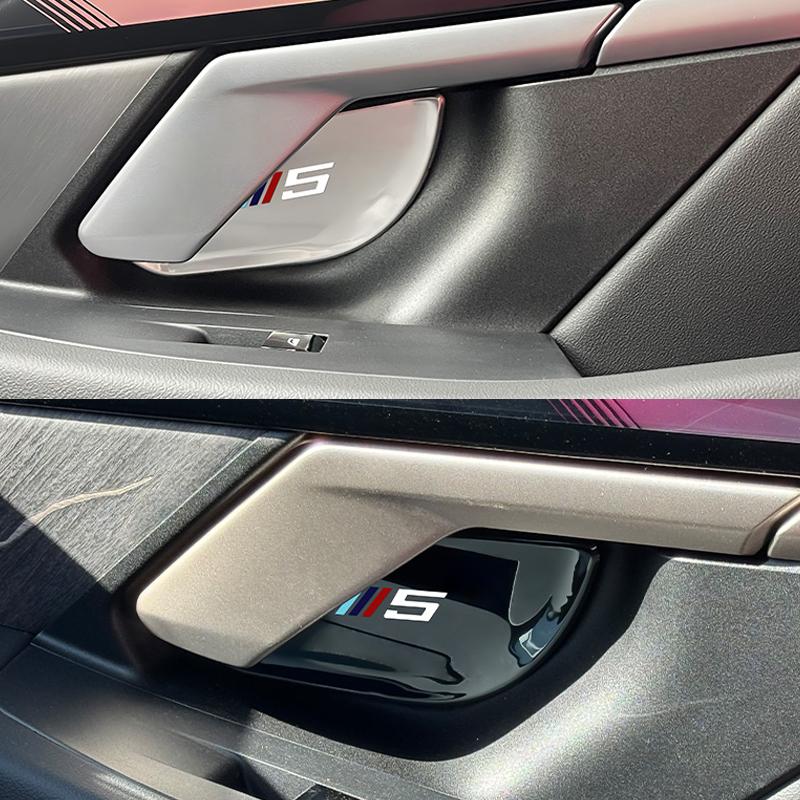 STIQ3 4Pcs Car Inner Door Bowl Guard Stainless Steel Protection Cover Stickers For BMW 3 5 series i3 i5 X3 X5 G05 G45 G60 2019-2025