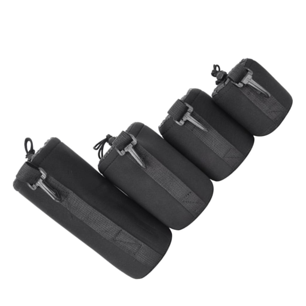 4PCS S M L XL Portable Neoprene Black Elastic Shock Absorption DSLR Camera Lens Cover Storage Bag