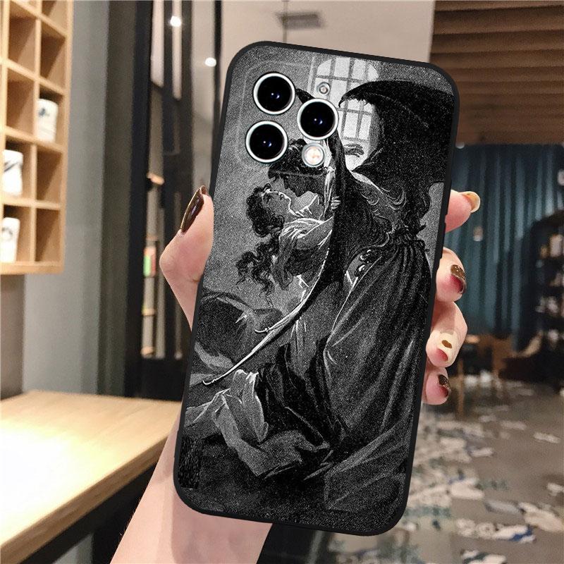 Чехол для телефона для iphone 17 Pro Max 17 Pro Air 16 15 14 13 Pro Max 15 16 Pro 15Plus Черный Ангел Смерть демон