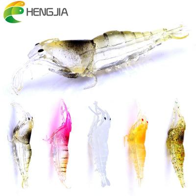 HENGJIA 5 шт./пакет, мини-наживка для креветок, мягкие рыболовные приманки, набор реалистичных снастей для рыбалки с креветками