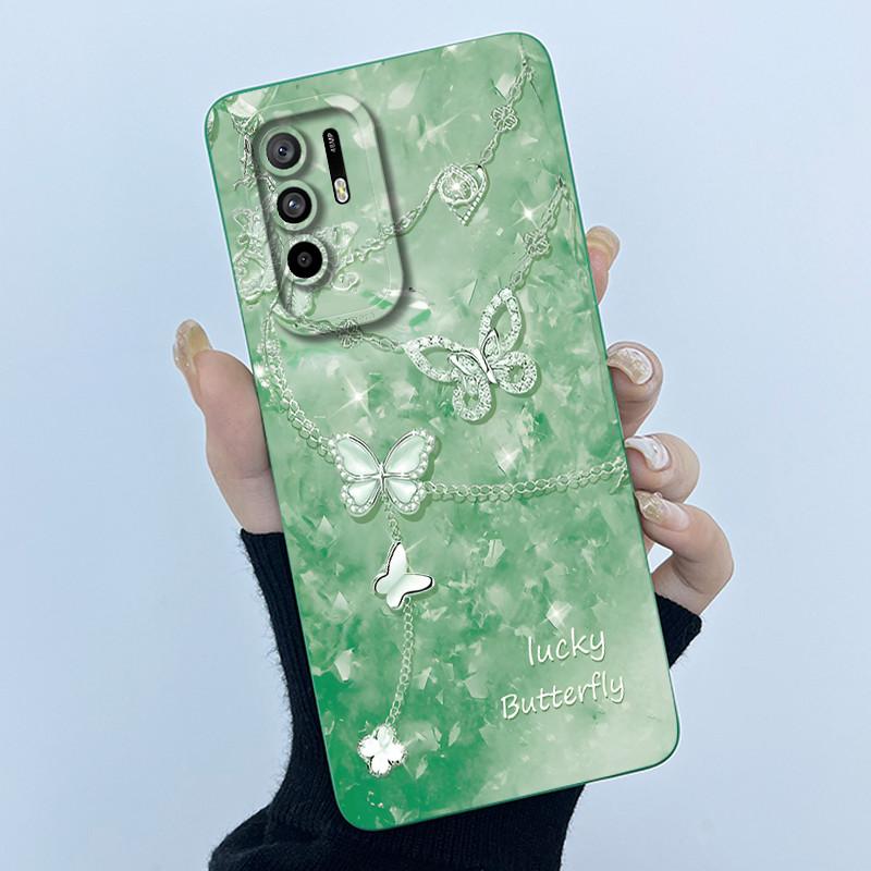 Funda For Oppo A94 5G CPH2211 Case Capa Simplicity Flower Soft Matte Silicone Bumper For Oppo Reno 5Z Reno5 Z 5 Z 5G Back Cover