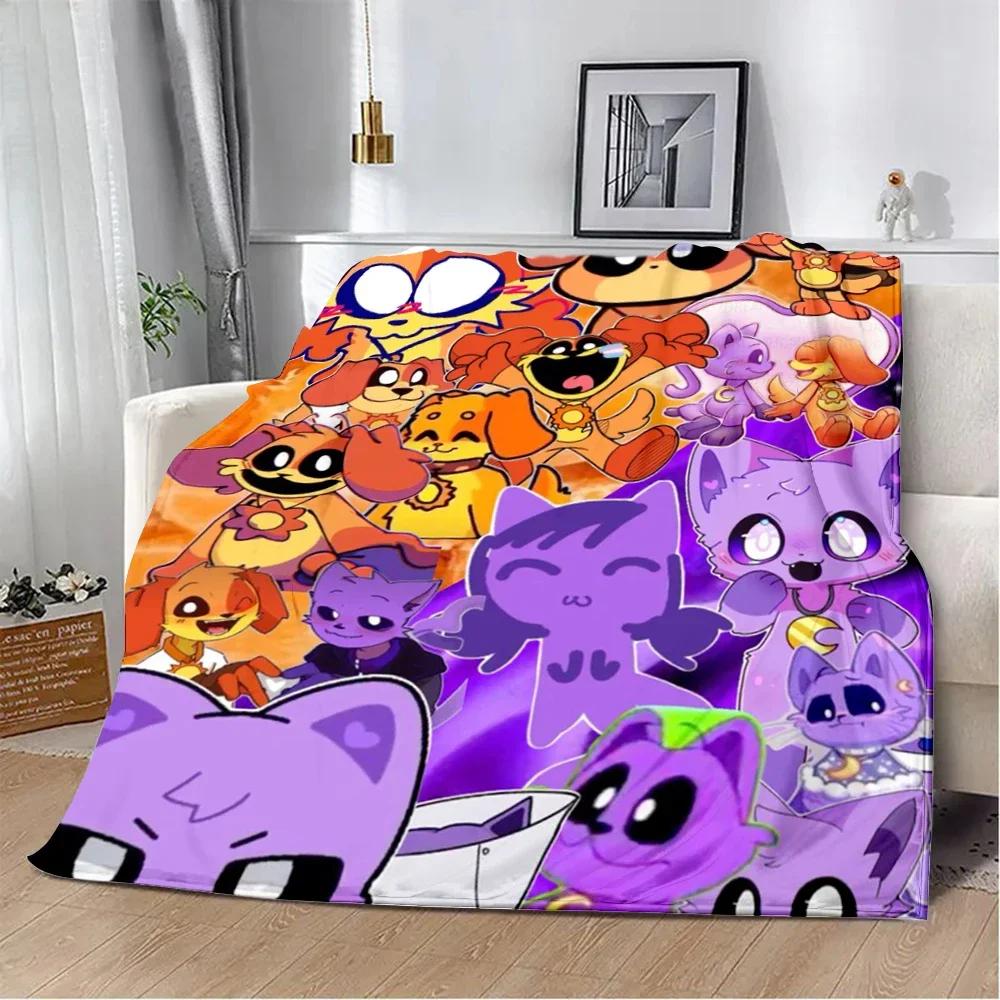 Cute Cartoon CATNAP DOGDAY Printed Blanket Picnic Blankets Warm Blanket Soft and Comfortable Blanket Home Travel Birthday Gift