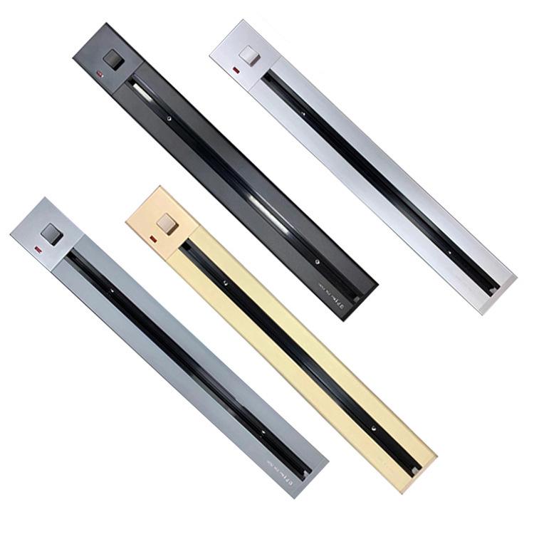 Switchable Surface-Mounted Track Socket with Concealed Slide-In Installation