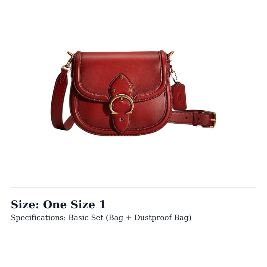 COACH Beat Leather Crossbody Bags Medium Women's Red CD006-B4SAR