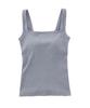 Cotton Rib Tank Top with Outer Wear That Functions As Both a Top and Underwear In One Beautiful Bust Silhouette JCX241 GY [Awawa Call] Cups, Tops,