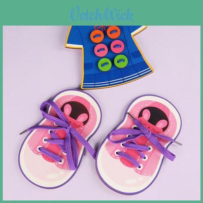 Деревянная игра-шнуровка для детей с возможностью DIY, развивающая игрушка