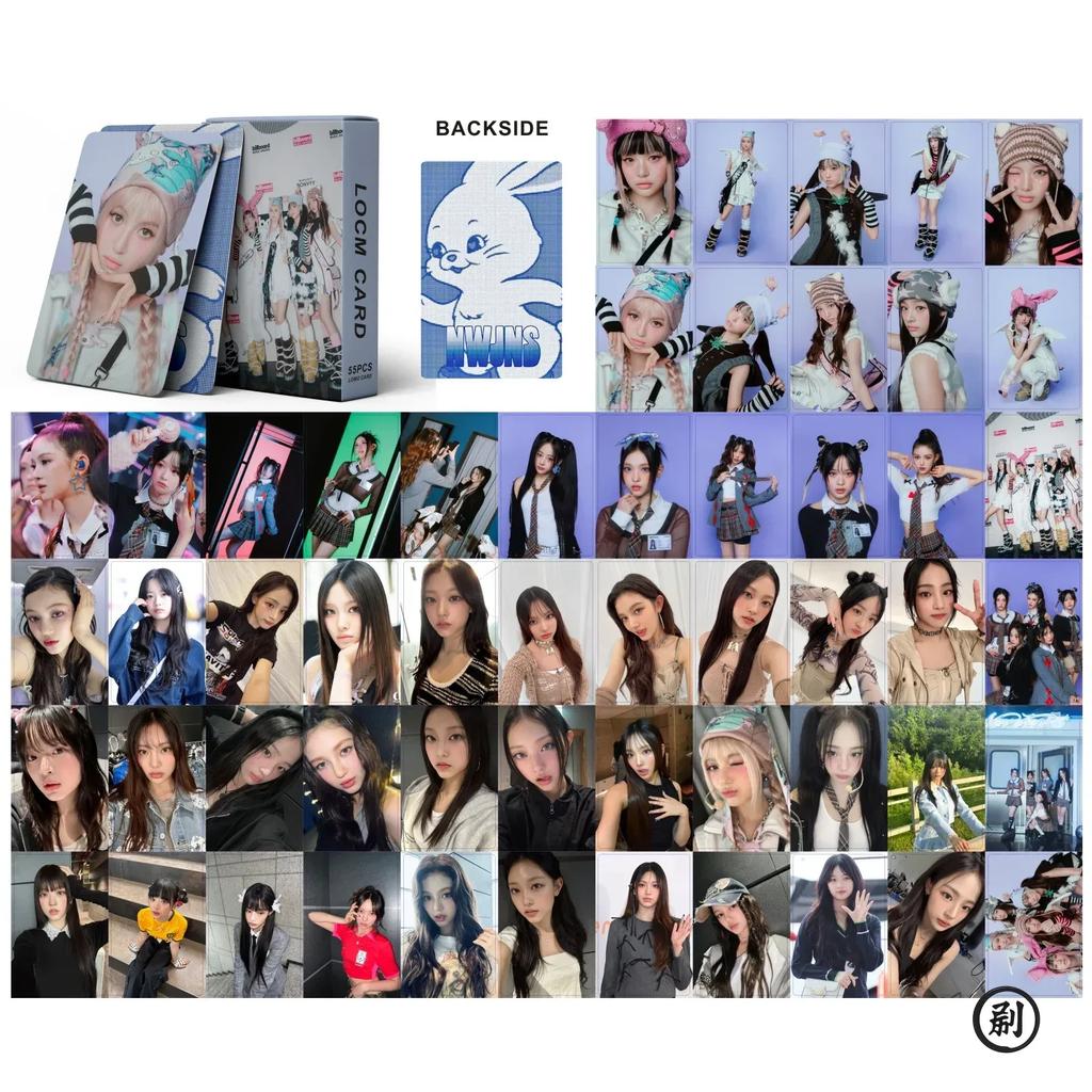 55 шт. Idol Девичья группа Новый альбом Bunnies Club HD Печатные фотокарточки MINJI Hanni DanieIIe Hyein Haerin Карточки Lomo Подарки для фанатов