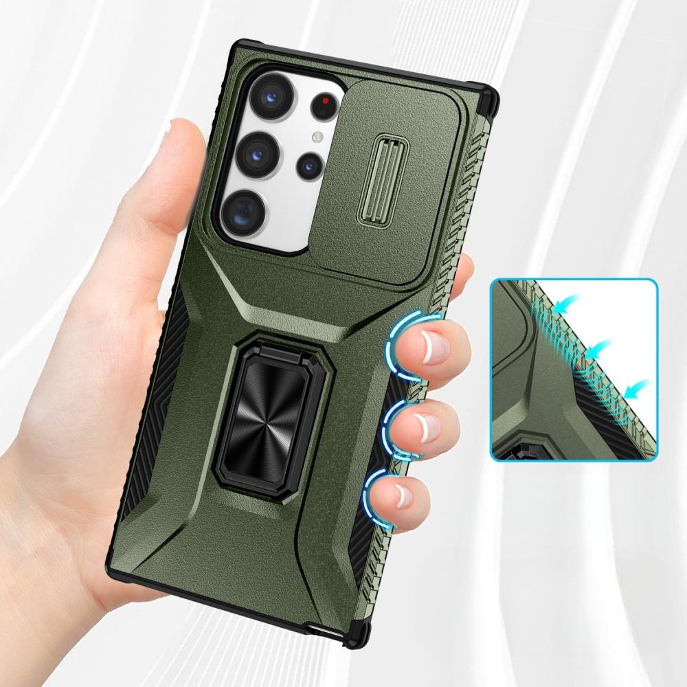 Samsung Galaxy S23 Ultra Case, Slide Lens Lid, Green