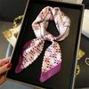 Fashion Printed Women Scarf Pashmina Silk Scarf Square Shawl Decorative Headband Neck Luxury Design Bandana Foulard Ribbon 70cm