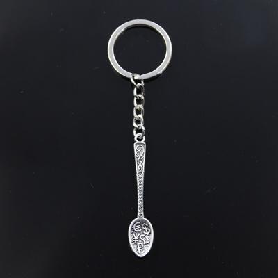 Модный брелок 57x12 мм, долларовая ложка, деньги, бронзовые подвески, сделай сам, мужские ювелирные изделия, автомобильный брелок, кольцо, держатель, сувенир, подарок