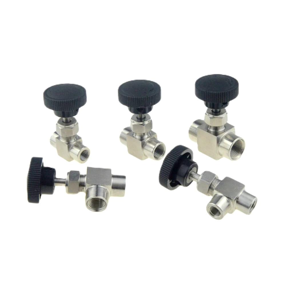 SUS 304 Ball Valve Adjustable Needle Valve 3,6,8,10,12mm1/8,1/4,3/8,1/2NPT Compression Ferrule Fitting Quick Joint Female Thread