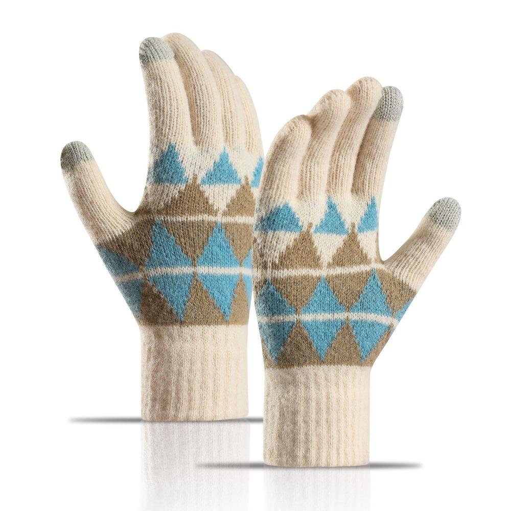 Cold-proof Knitted Gloves Thickened Finger Separated Warm Gloves Cute Winter Gloves Autumn Winter