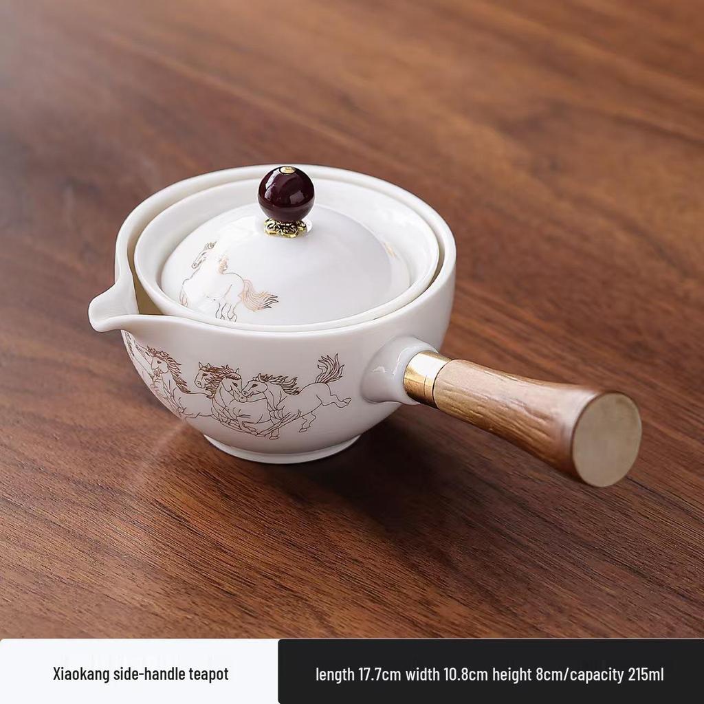 Портативный керамический дорожный чайный набор с автоматическим заварником для чая Кунг-фу - Бизнес-подарок