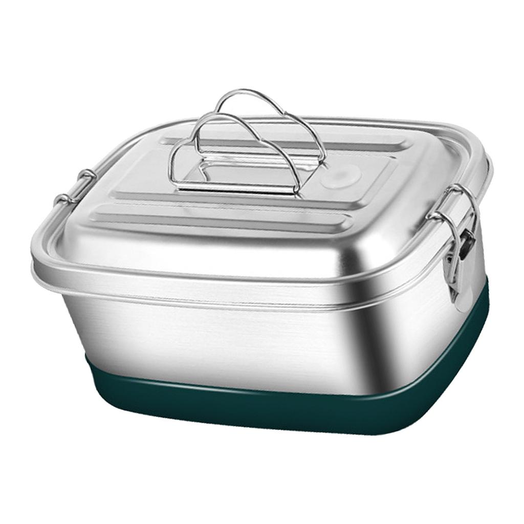 Stainless Steel Lunch Box Double Layer Bentos Box with Compartments Leak Proof Food Container for Adults and Kids
