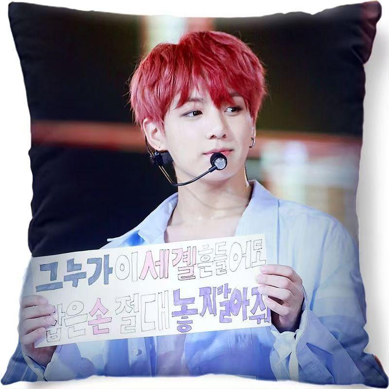 Официальная подушка-подушка BTS с Чонгуком и участниками BTS - Мягкая ткань, можно стирать в машине