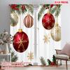 2 шт., 2D-печать на плоскости Современные шторы Рождественские украшения Гирлянда из снежинок (3) Полиэстер (без удилища) Праздничное использование для